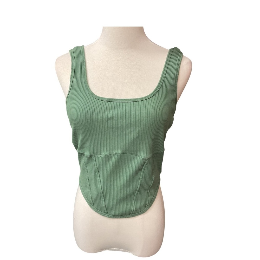 Victoria's Secret PINK The Cinched Corset Bralette Top Fresh Forest Size Large - Picture 3 of 13